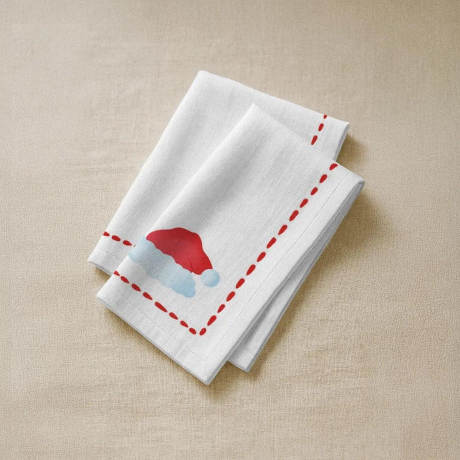 Serwetki świąteczne - Minimalistyczna czapka (2szt.)