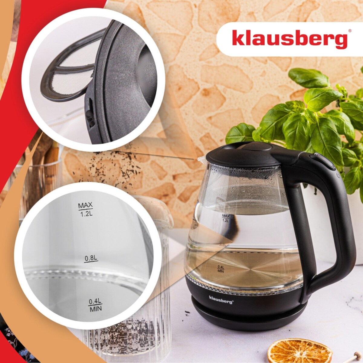 Klausberg czajnik elektryczny 66082