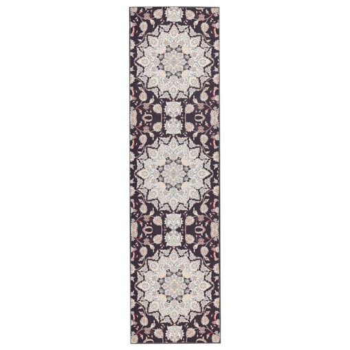 Dywan 80 x 300 cm czarno-beżowy ARITAS