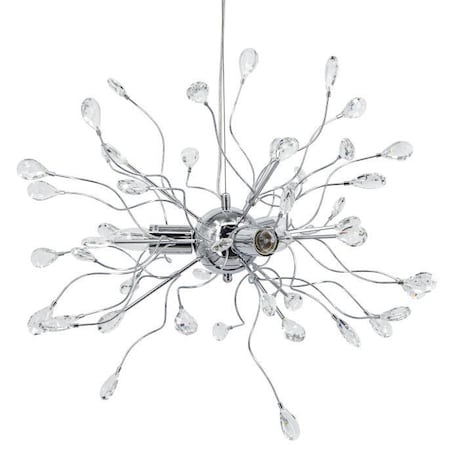 Glamour LAMPA wisząca 6757/3 8C Elem metalowa OPRAWA zwis dekoracyjny pałacowe kryształki chrom