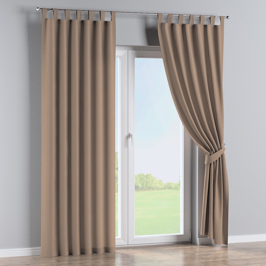 Zasłona na szelkach 1 szt. 130x245 mocca