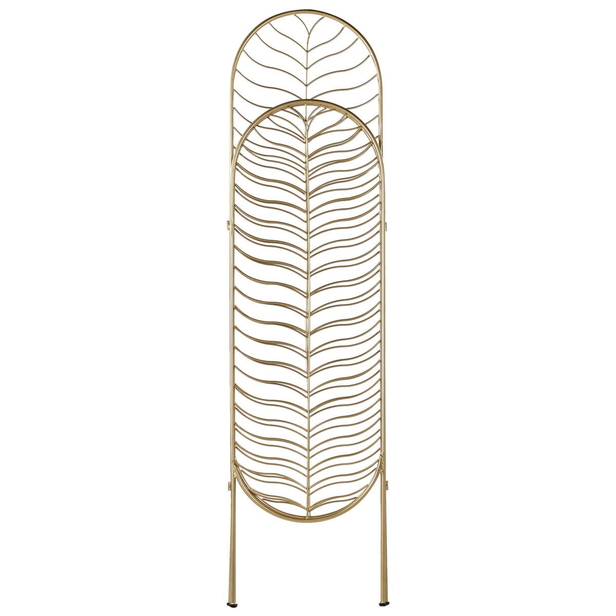 3-panelowy składany parawan pokojowy metalowy 120 x 160 cm złoty PESCIA