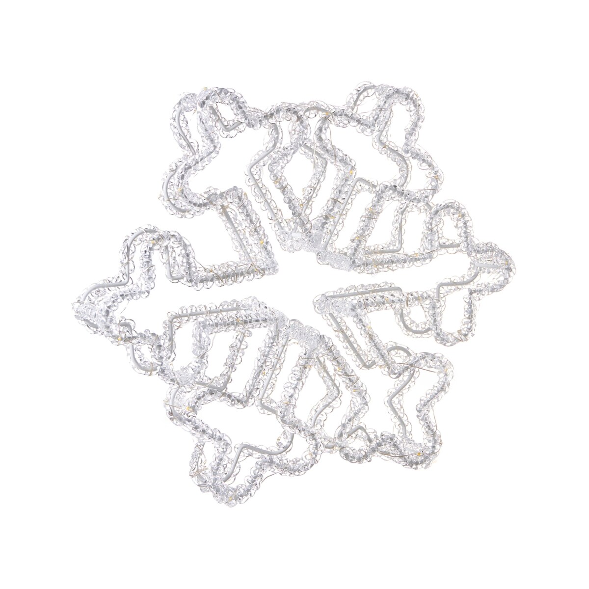 Dekoracja ogrodowa LED SILVERAN Śnieżynka 28 cm Biały