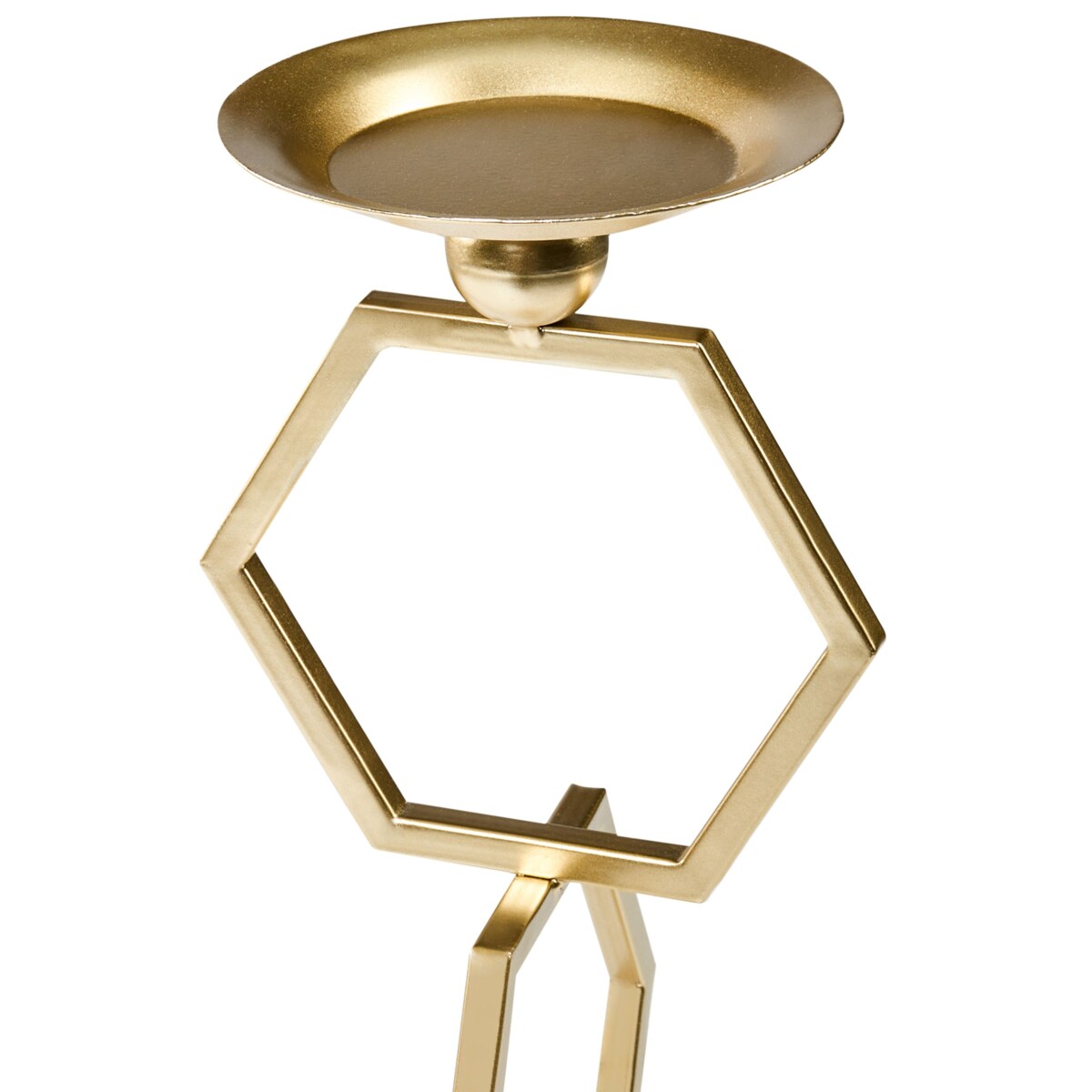 Świecznik ARDEE Metal 44 cm Złoty