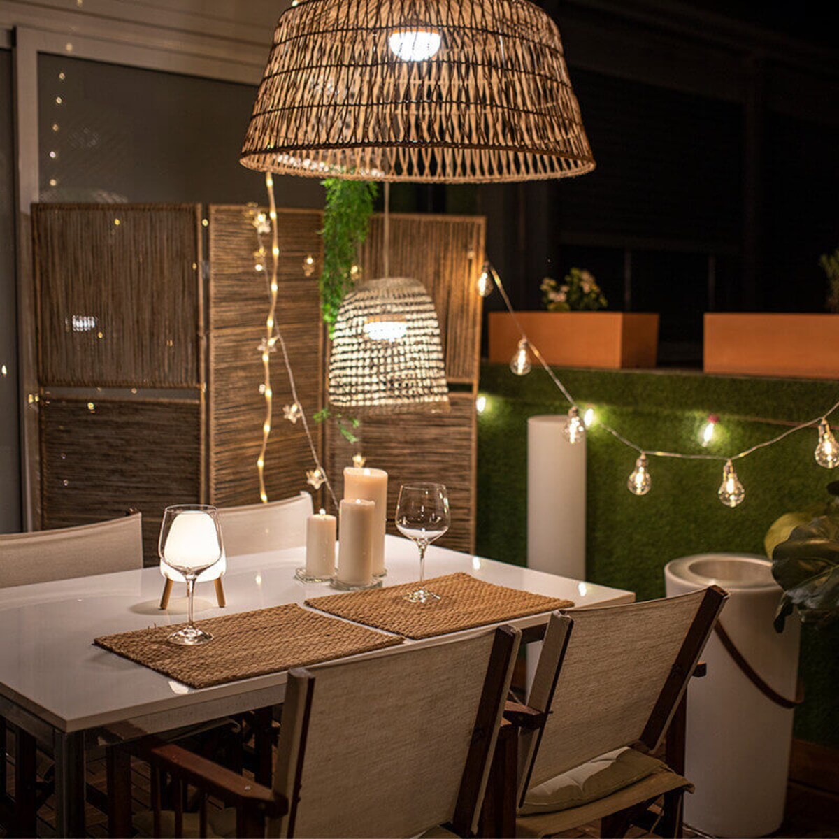 Ażurowa lampa wisząca Amalfi LUMAMA050XXHINW King Home kosz brązowa