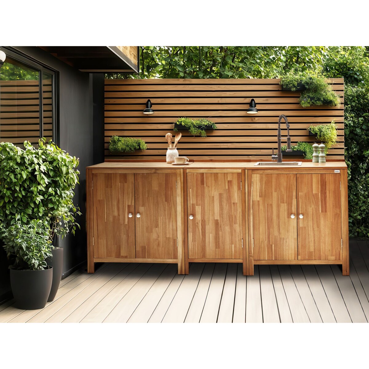 Szafka kuchenna ogrodowa VENOSA Drewno akacjowe 50 cm 50 cm Brązowy