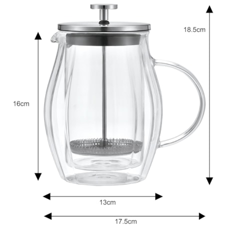 Zaparzacz do kawy herbaty 0.60L French Press srebrny KLAUSBERG