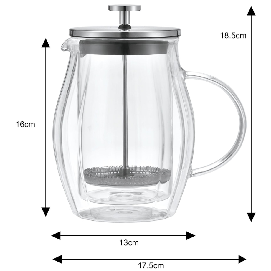 Zaparzacz do kawy herbaty 0.60L French Press srebrny KLAUSBERG