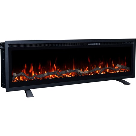 Kominek elektryczny Emotion Flame Regal 152 - ścienny i do zabudowy - 152x35x12 cm - kominek LED z funkcją grzania 900/1800 W