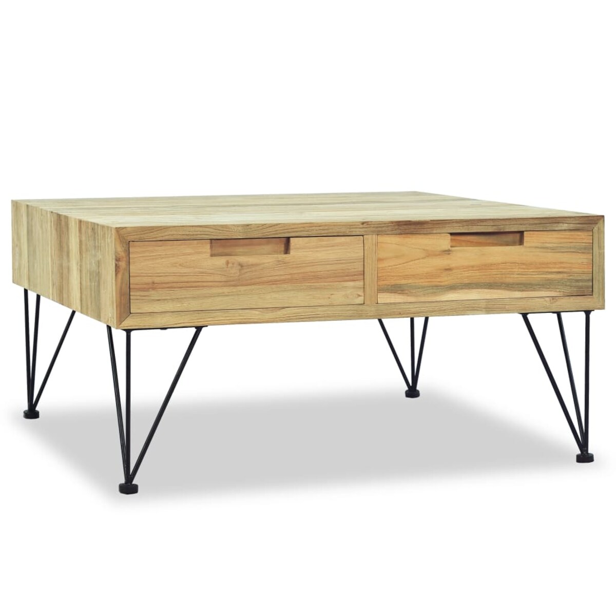 vidaXL Stolik kawowy, 80 x 80 x 40 cm, lite drewno tekowe
