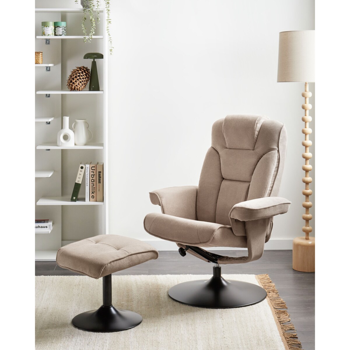 Rozkładany fotel NYKS Beżowoszary