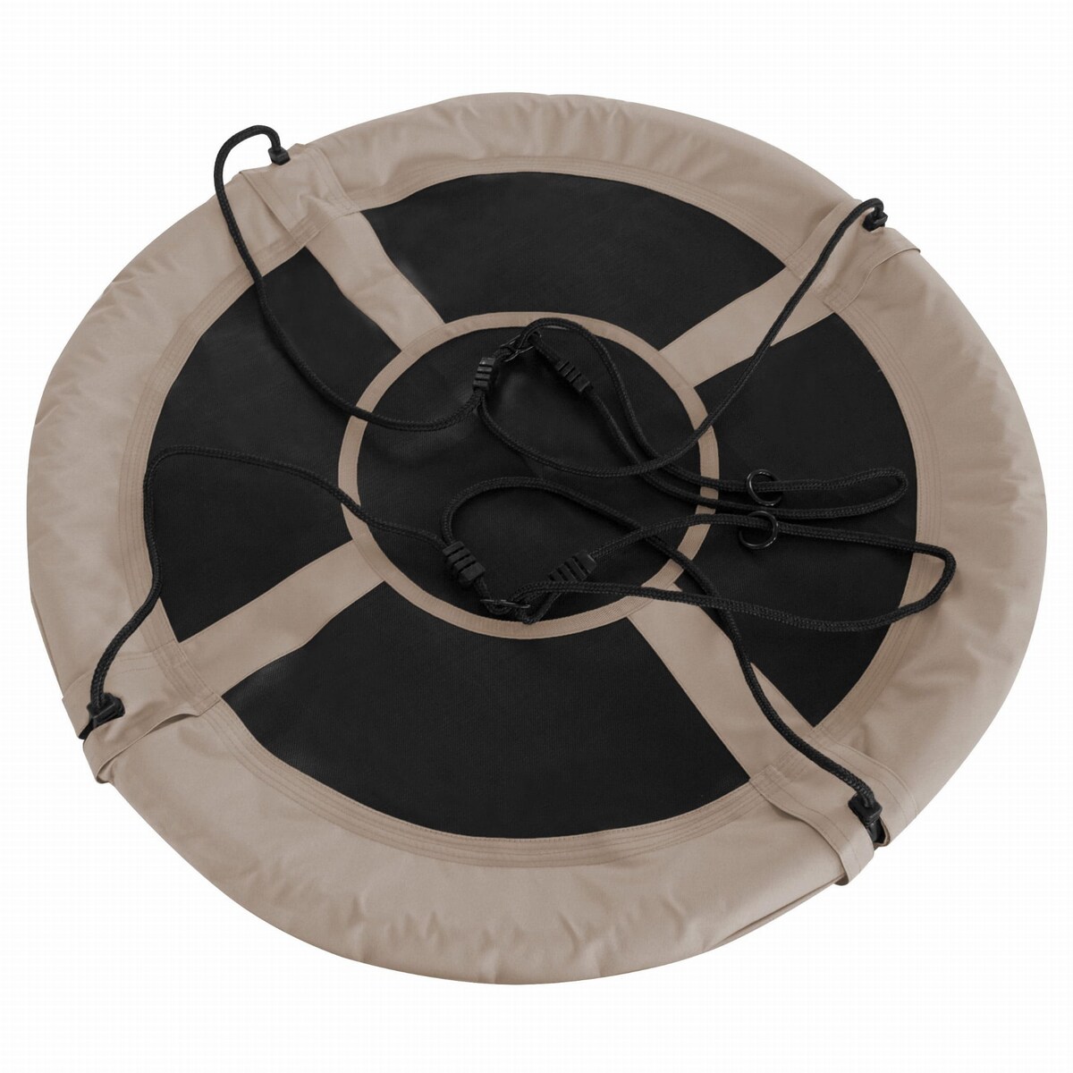 BEŻOWA HUŚTAWKA OGRODOWA TYPU BOCIANIE GNIAZDO 65 CM