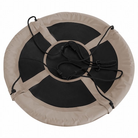 BEŻOWA HUŚTAWKA OGRODOWA TYPU BOCIANIE GNIAZDO 65 CM