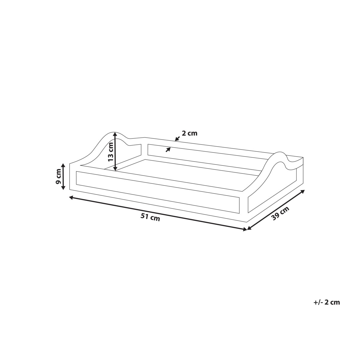 Taca dekoracyjna z rattanu jasna CALAYAN