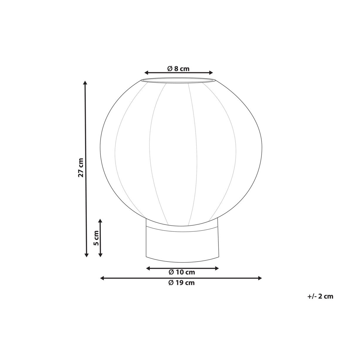 Wazon na kwiaty szklany 24 cm brązowy FELLI
