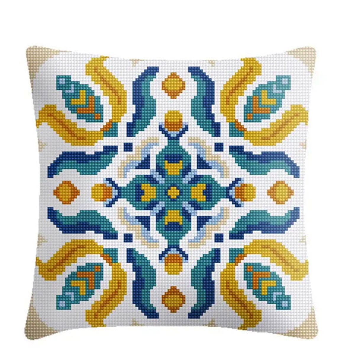 Haft krzyżykowy - Poduszka Etno