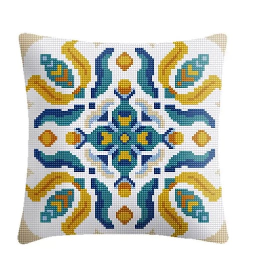Haft krzyżykowy - Poduszka Etno