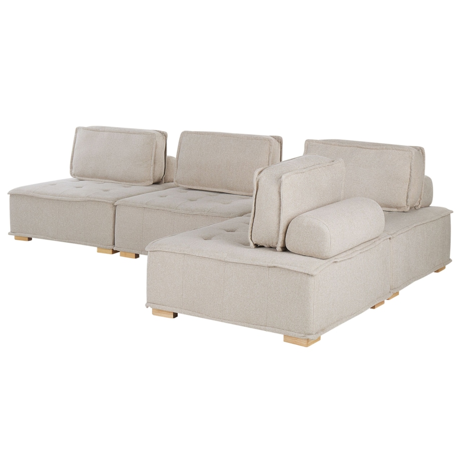 Narożnik modułowy 4-osobowy beżowy TIBRO