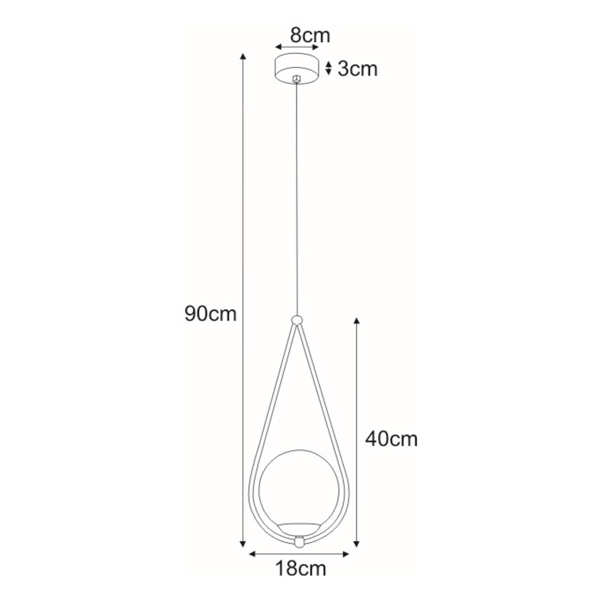 Lampa wisząca K-4775 z serii NEVE GOLD