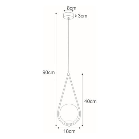 Lampa wisząca K-4775 z serii NEVE GOLD