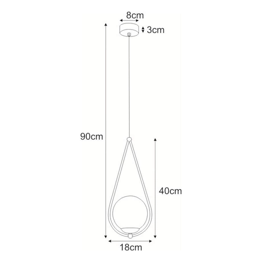 Lampa wisząca K-4775 z serii NEVE GOLD