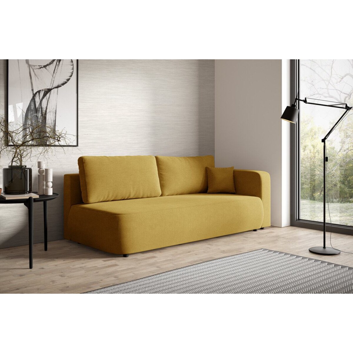 Kanapa OKOPE z bokiem z funkcją spania Kolor: Wind 48