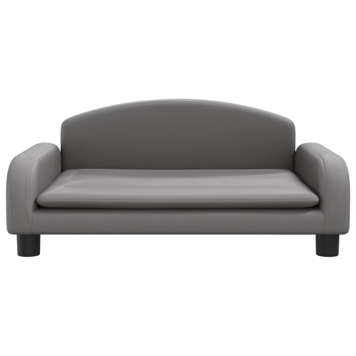 vidaXL Sofa dla dzieci, szara, 70x45x30 cm, sztuczna skóra