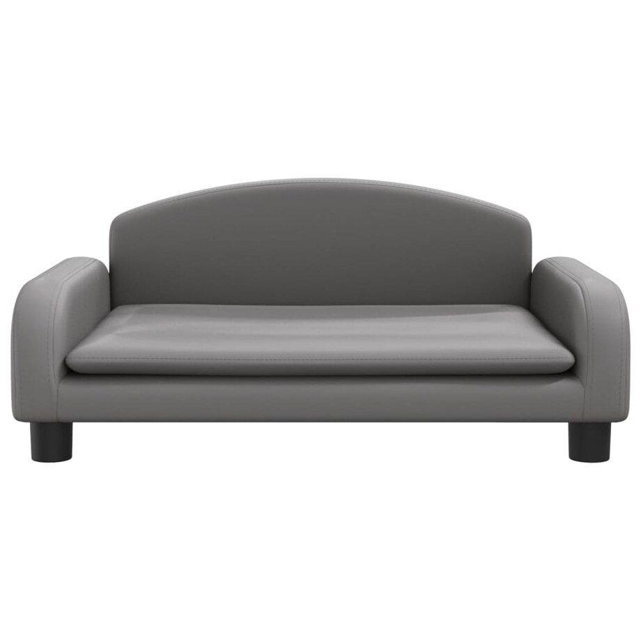 vidaXL Sofa dla dzieci, szara, 70x45x30 cm, sztuczna skóra