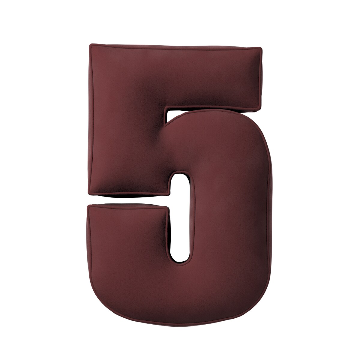 Poduszka Cyferka 5, bordowy, 25 x 40 cm, Posh Velvet