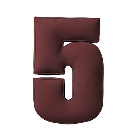 Poduszka Cyferka 5, bordowy, 25 x 40 cm, Posh Velvet