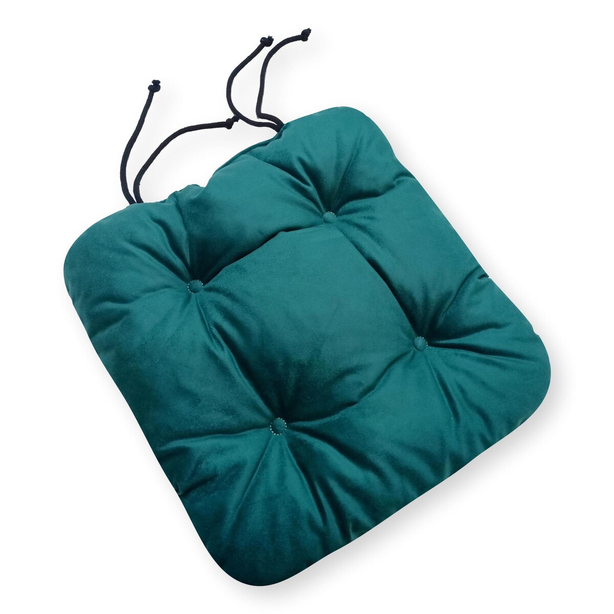 Zestaw 4 poduszek na krzesło/stołek, standard, 40x40 cm, Turkus