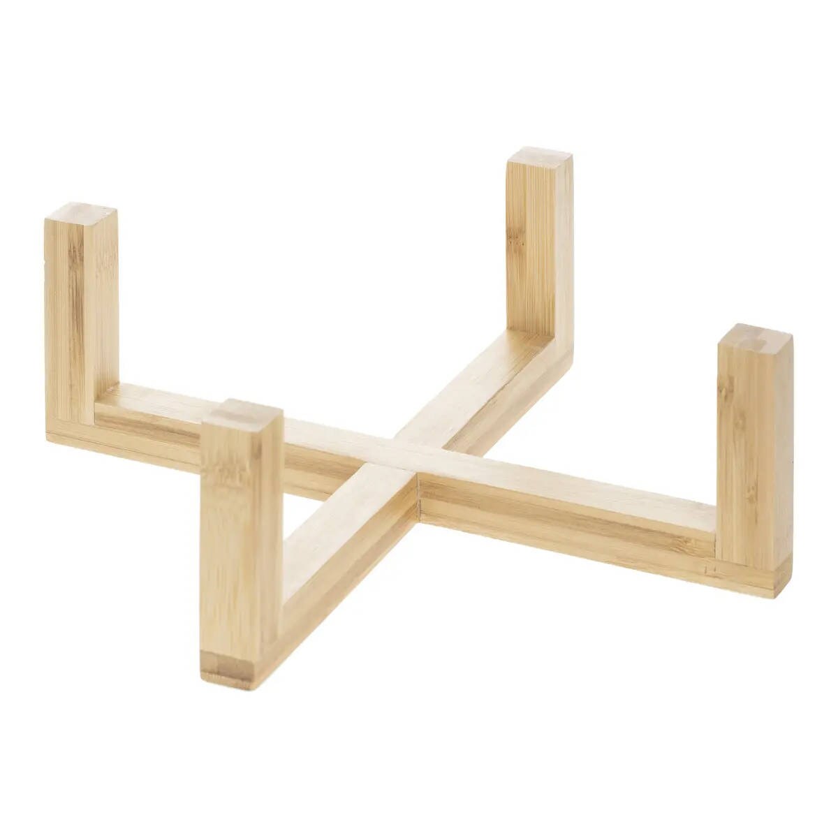 Miska na sałatkę, Ø 24 cm, ceramiczna na bambusowym stojaku