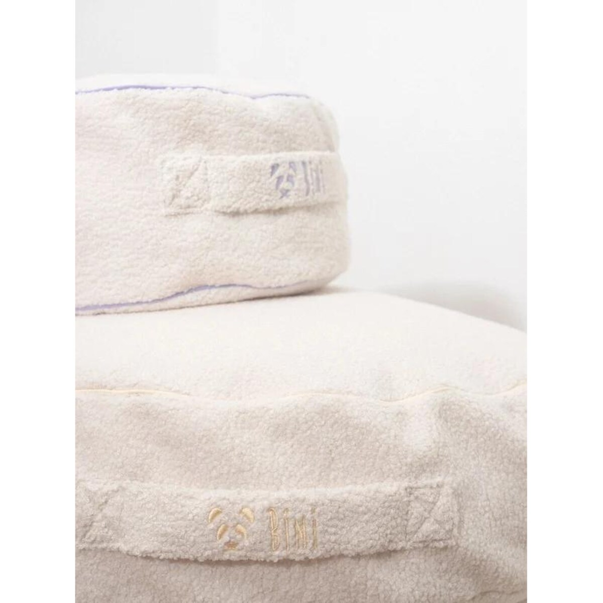 Okrągłe siedzisko z milutkiego materiału BINI SOFT BUTTER - S