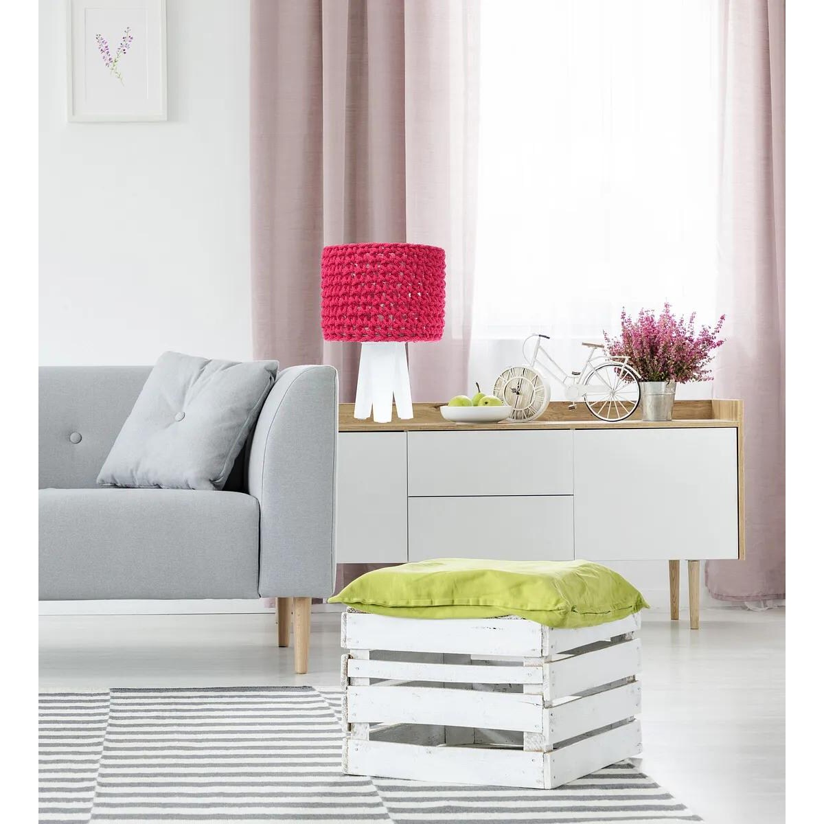 Lampa stołowa COTTON WOOD czerwona