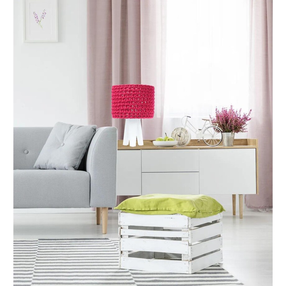 Lampa stołowa COTTON WOOD czerwona