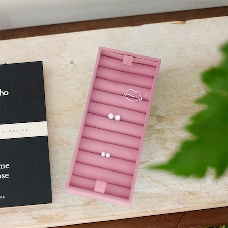 Wkładka duża na pierścionki Stackers różowa