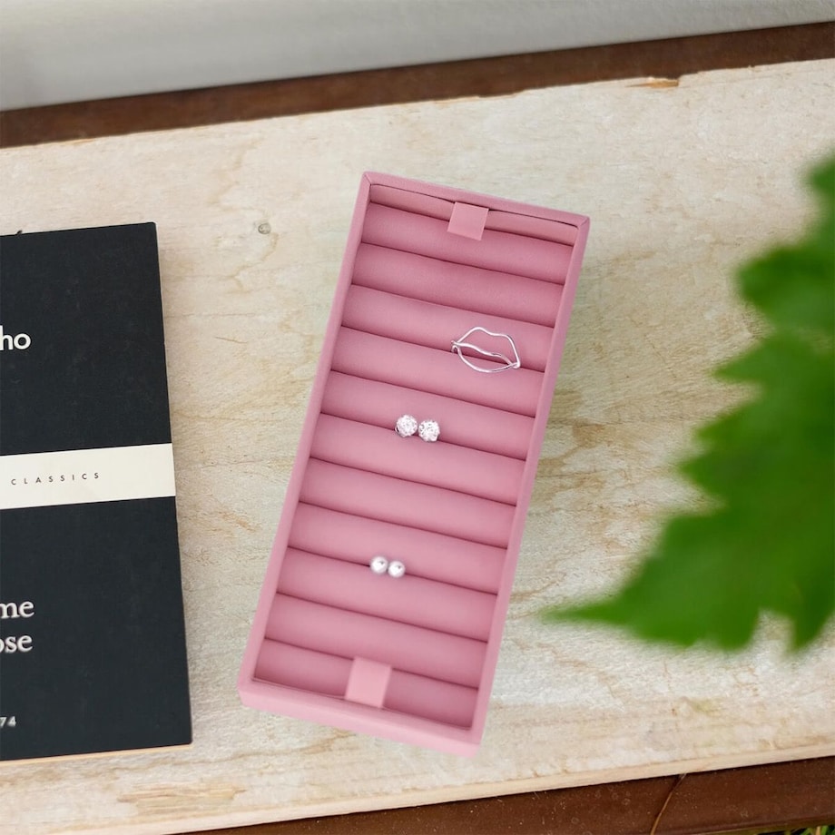 Wkładka duża na pierścionki Stackers różowa