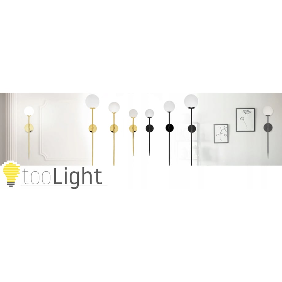 Lampa Kinkiet Złoty Wysoki Ścienny Nowoczesny 90Cm