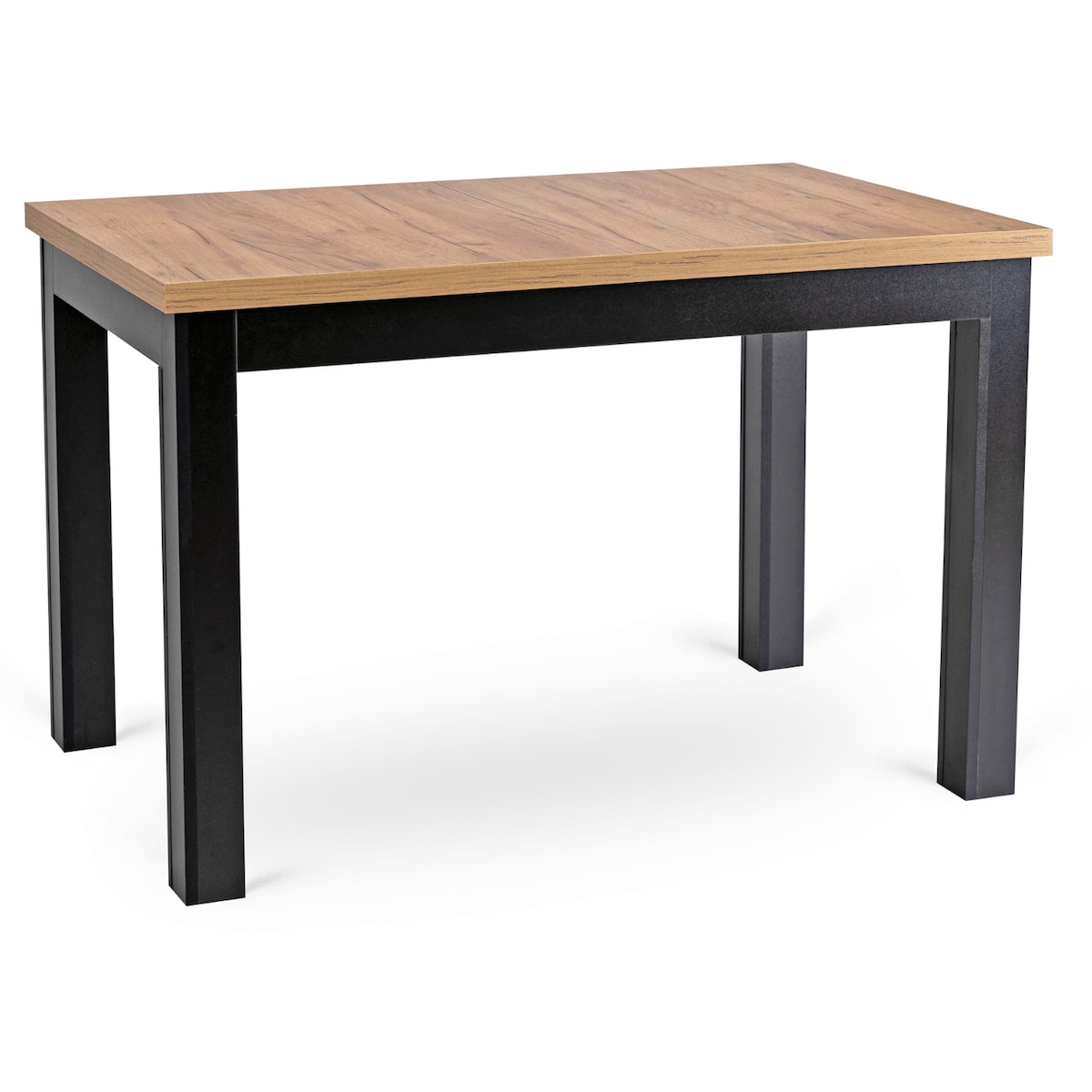 Stół rozkładany do jadalni dąb craft czarny 120-160 cm SKUBI