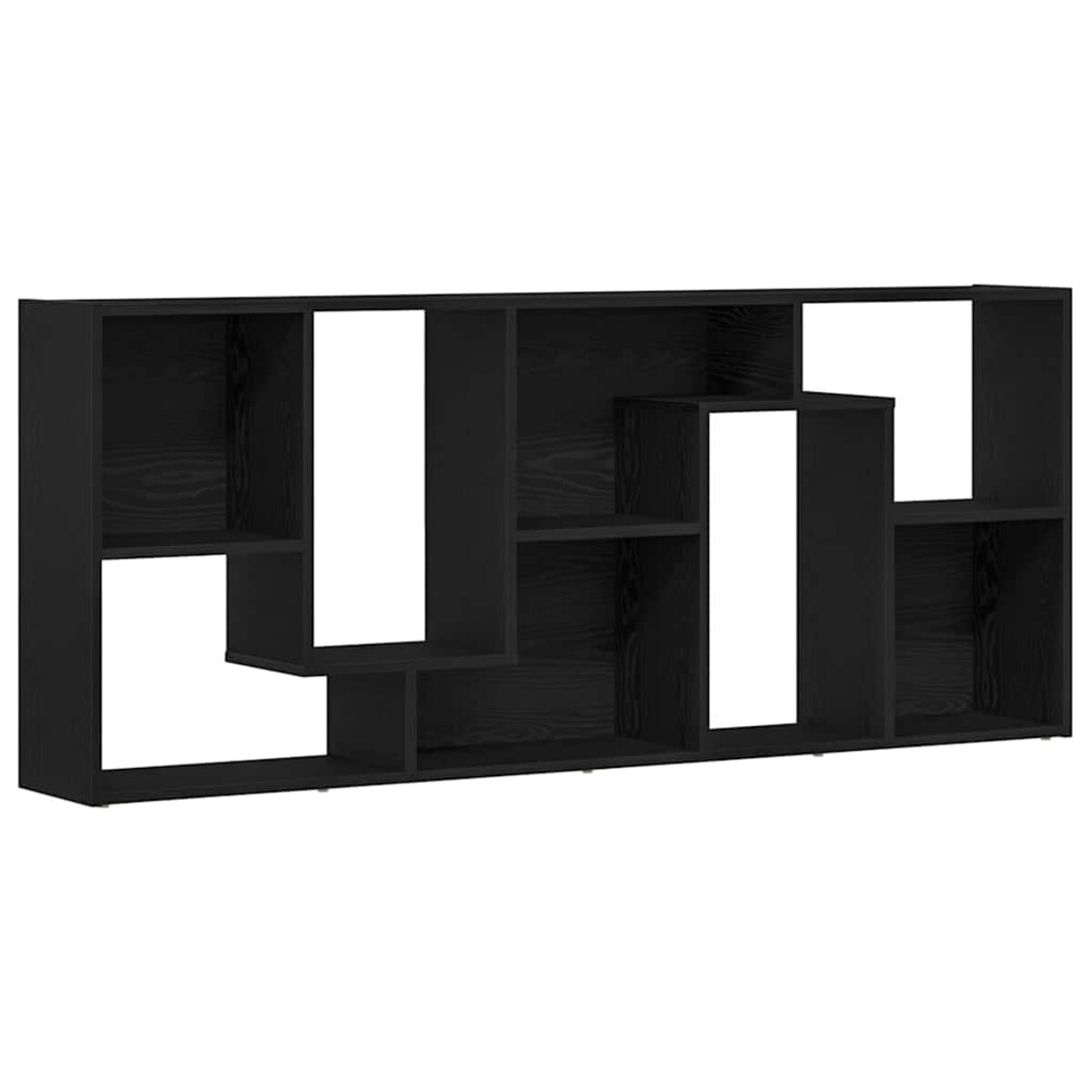 vidaXL Regał, czarny dąb, 67x24x161 cm, materiał drewnopochodny