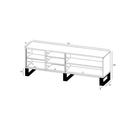 Szafka RTV Loft Nowoczesna Komoda RTV Loft 150 cm Dąb Wotan Grafit MAT