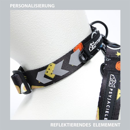 Obroża dla psa lub kota "Psygarnij kropka" - Szerokość taśmy: 38mm, Rozmiar: M