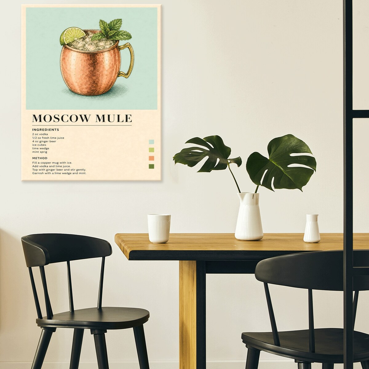Obraz Do Kuchni Kuchenny Na Płótnie Drink Vintage Beżowy 80x120