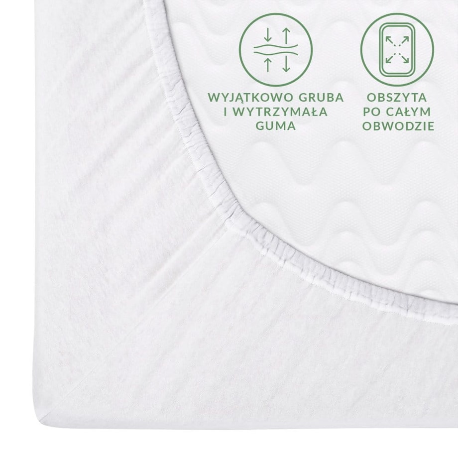 Prześcieradło jersey z gumką Jerry 180x200cm white