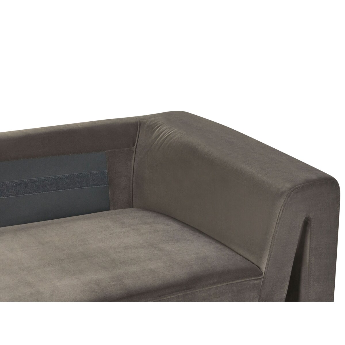 Sofa welurowa grafitowa szara MAUNU