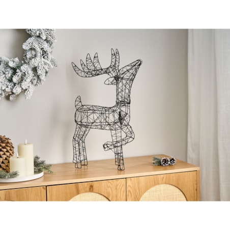 Dekoracja ogrodowa LED RAVSJON Renifer 58 cm Czarny
