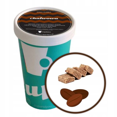 Kawa aromatyzowana o smaku CHAŁWY ziarnista ARABICA Cup&You 200g premium - kawa smakowa deserowa