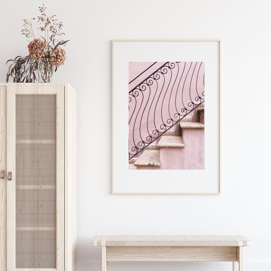Poster Story, Plakat, Obraz - Różowe Schody, wymiary 60 x 84 cm