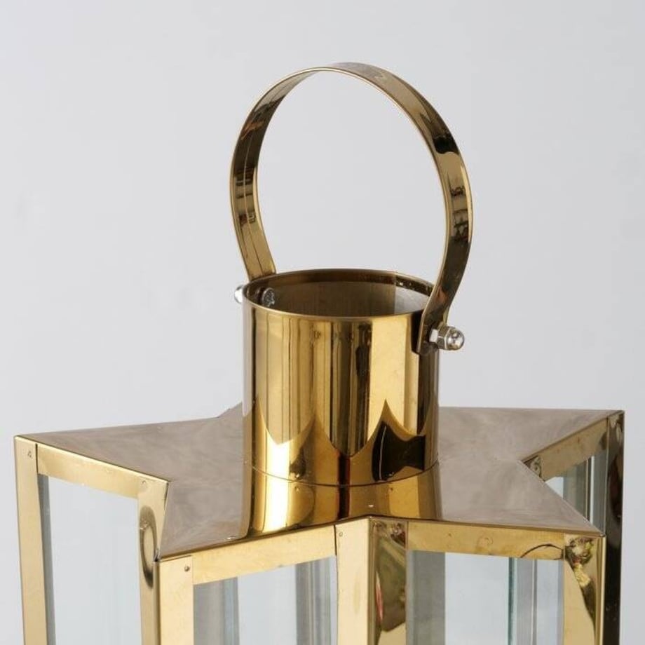 Lampion złoty gwiaździsty HOSHIZORA 41,5x22 cm