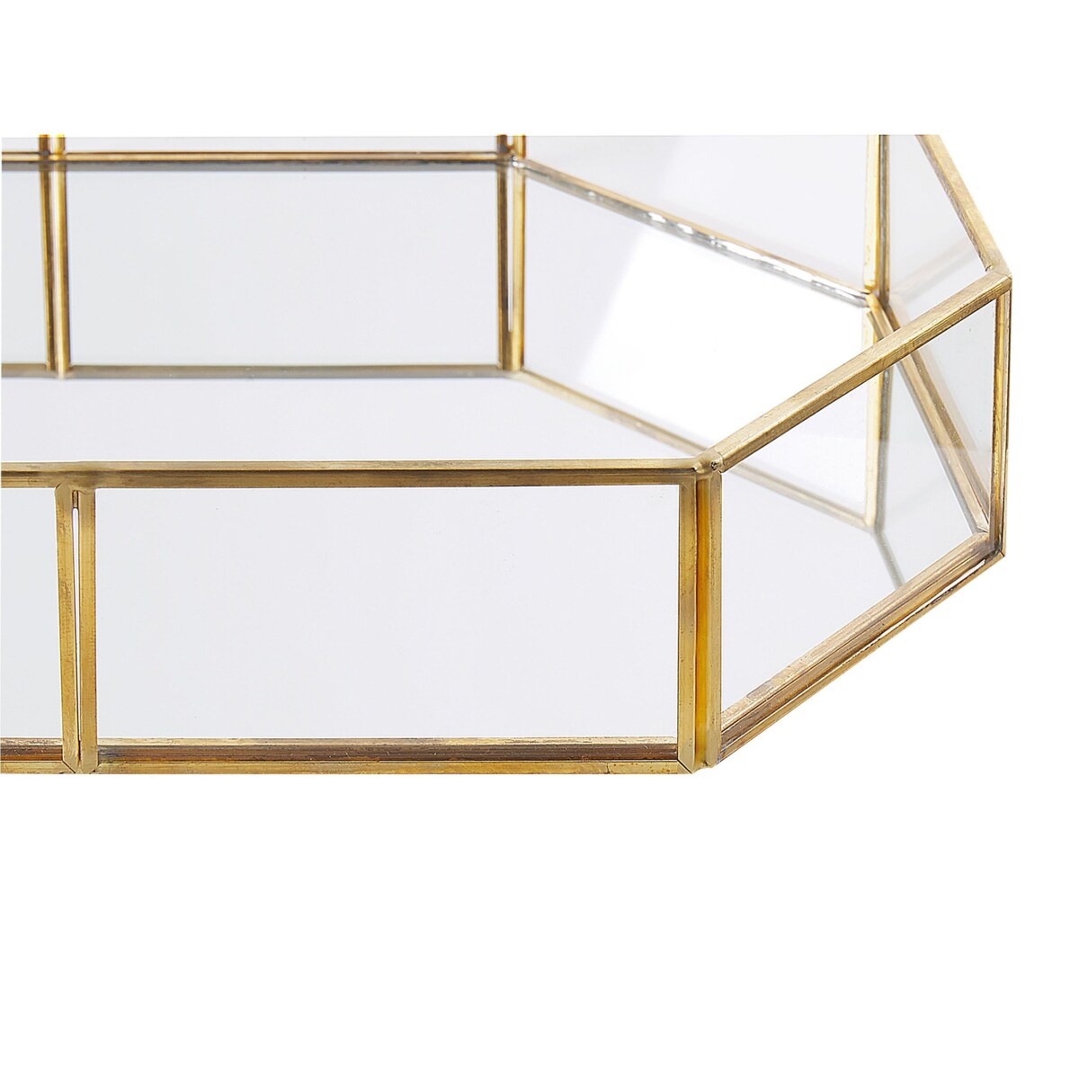 Taca dekoracyjna CHABRIS Lustrzany Szkło Złoty